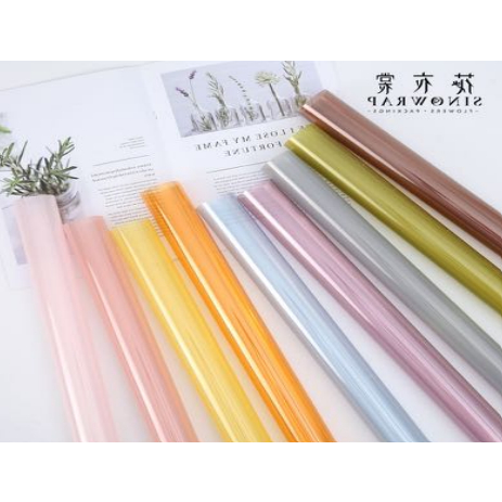 

(5Lembar) Kertas Bunga Buket Transparan Polos / Nostalgia Opp Series Wrapping paper Cellophane