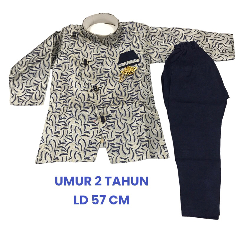 Baju Sherwani Lebaran Anak Laki 2 Tahun Baju Anak India Baju Pesta Anak Warna Biru Kurta Koko Anak L