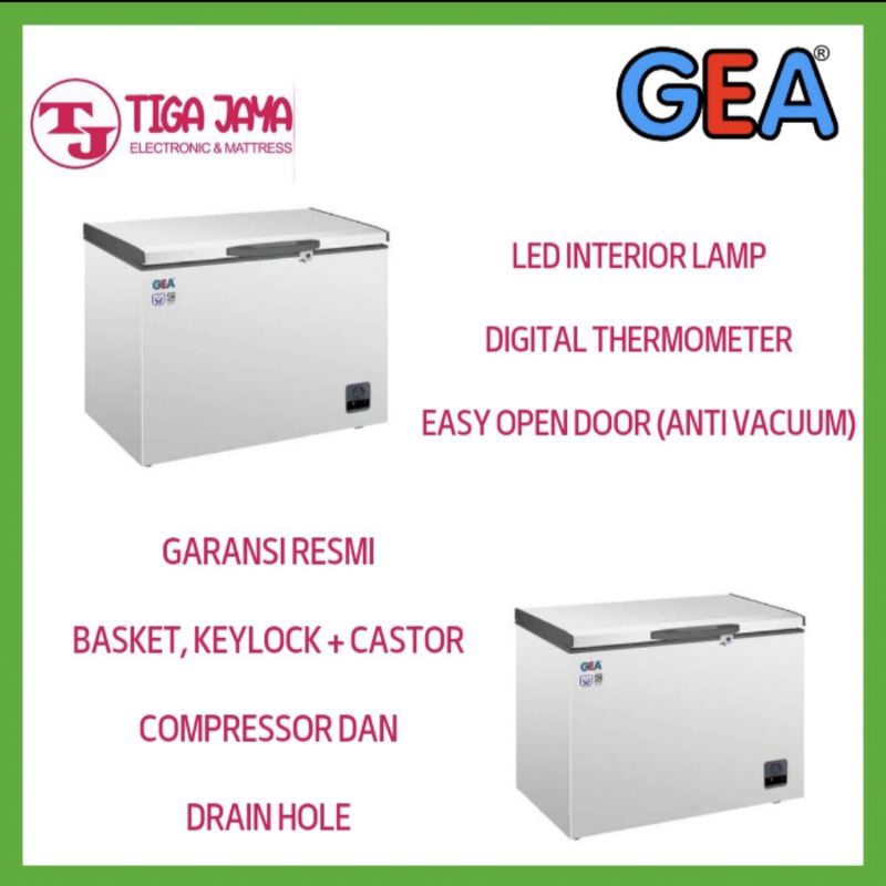 GEA CHEST FREEZER AB-336-R FREEZER BOX RUMAHAN AB336R AB 336R