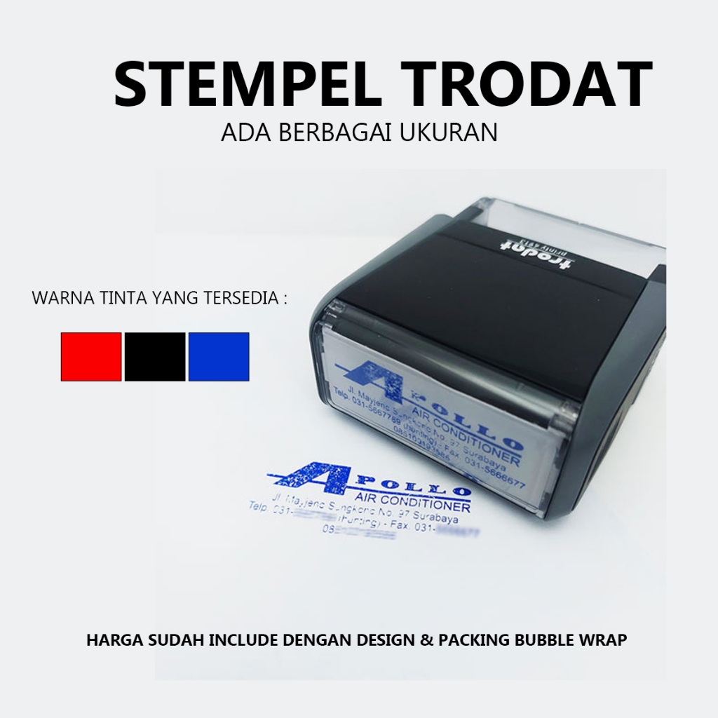 

STEMPEL TRODAT WARNA / PERSEGI STEMPEL NAMA STEMPEL LOGO STEMPEL KERJA STEMPEL LUNAS