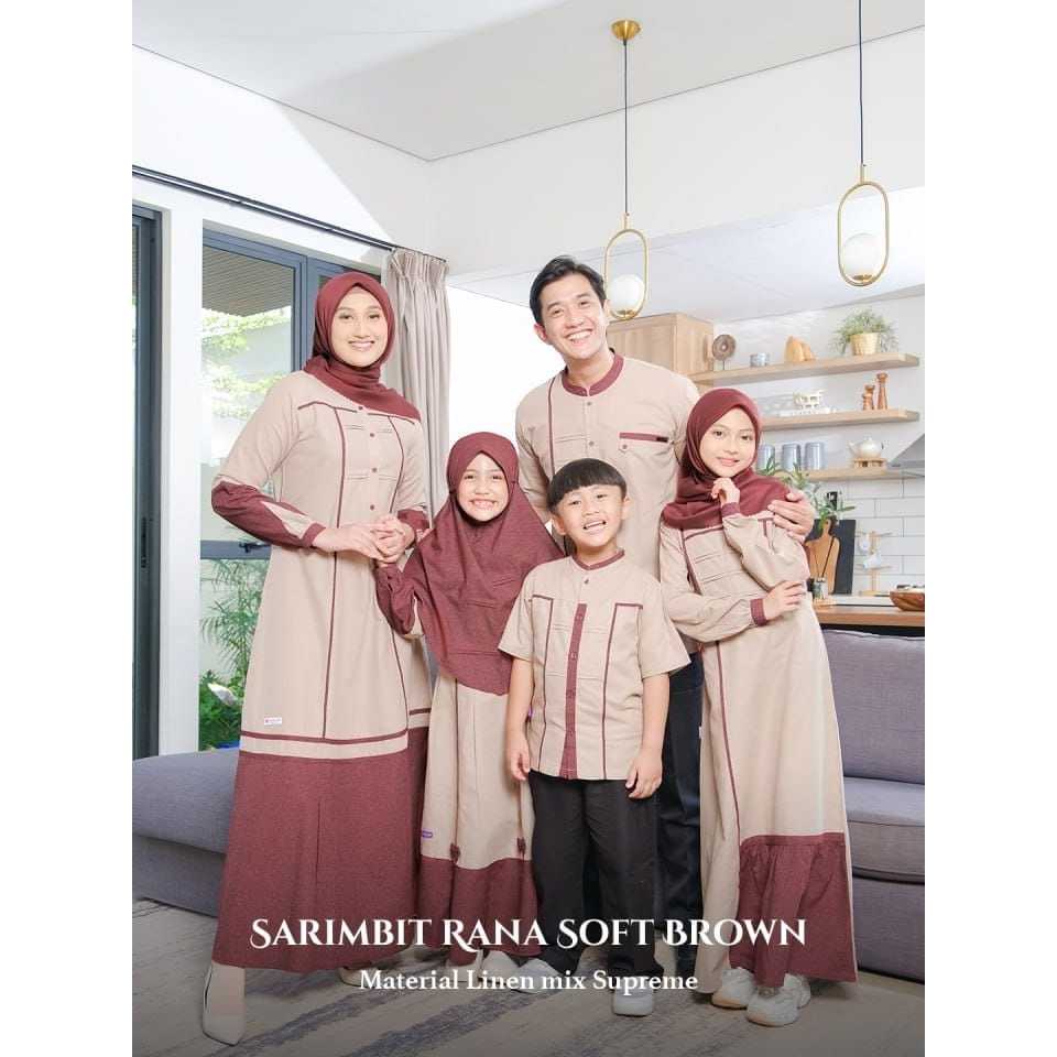 rauna sarimbit rana soft brown /rkf rgf rrf rkaf rgaf / baju muslim keluarga / sarimbit keluarga / g