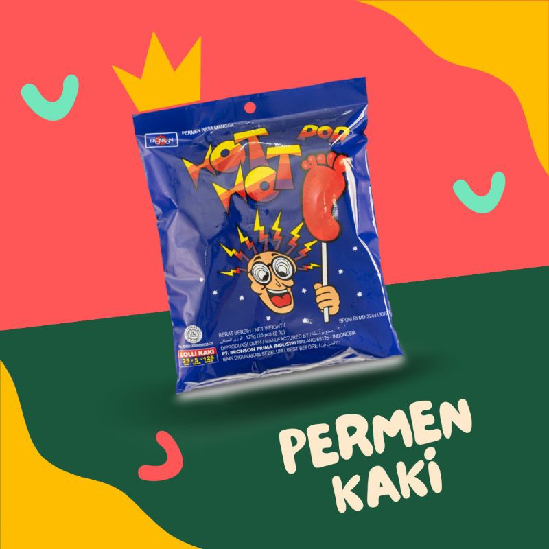 

PERMEN KAKI HOT-HOT POP isi 25pcs | permen jadul legendaris | nostalgia