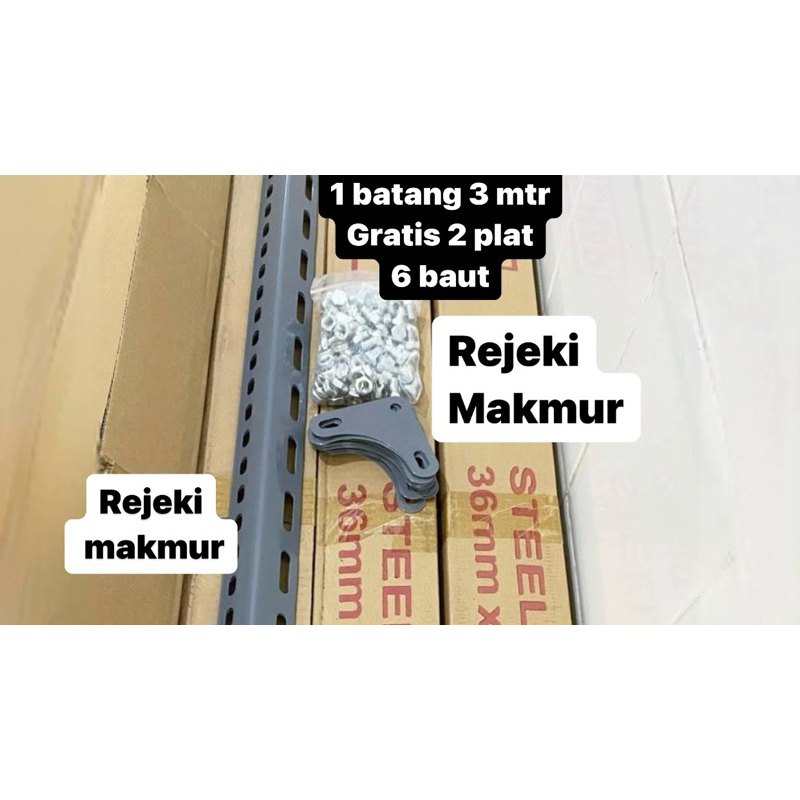 Besi Siku / Rak Siku / Siku Lubang Besi / besi siku 1,1mm Full Panjang 3 Meter perbatang Berkualitas