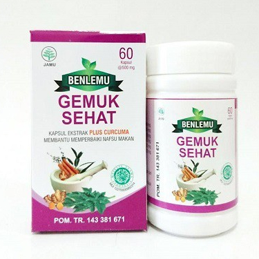 Kapsul Gemuk Sehat - Herbal Penggemuk Badan Nafsu Makan Benlemu