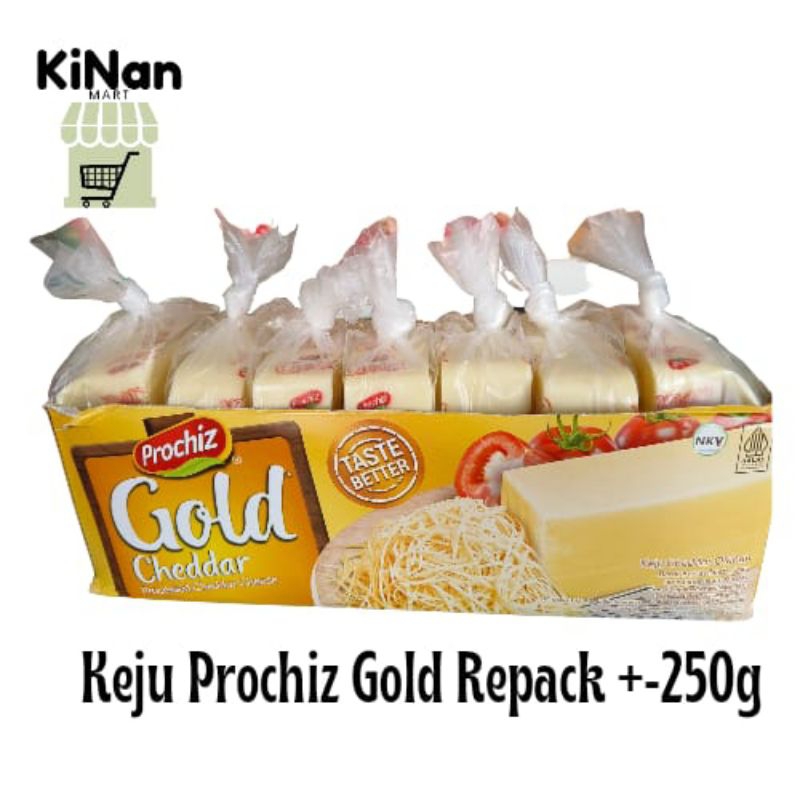 

Keju Cheddar Prochiz Gold repack ±250gr enak dan berkualitas