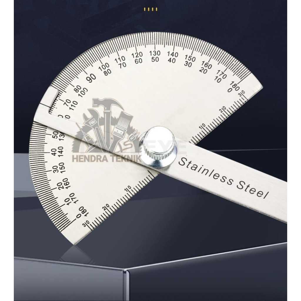 

BUSUR DERAJAT 6" PROTRACTOR ALAT UKUR SUDUT PENGGARIS KEMIRINGAN SUDUT 180 DERAJAT 145mm