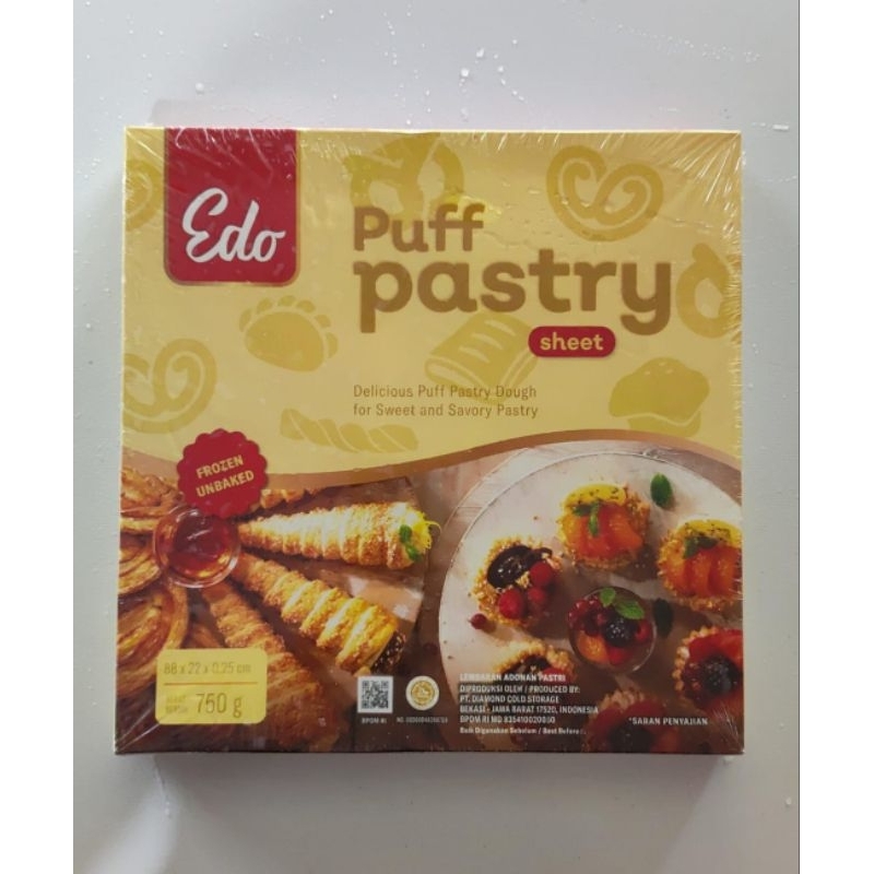 Edo Puff Pastry Sheet 750 gr Ukuran Besar / ADMIN FAST RESPON