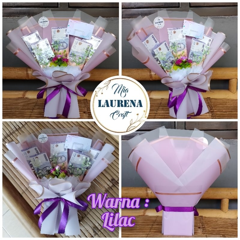 Money Bouquet isi Uang Asli baru 5 lembar 5rb / 10rb
