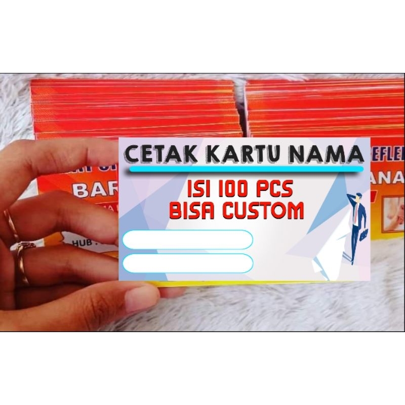 

CETAK NAMA USAHA 1 BOX ISI 100PCS BISA CUSTOM AP260
