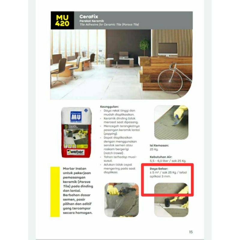 MU 420 (perekat keramik/lem keramik)