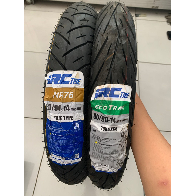 Ban Depan Matic Tubeles IRC Ban Depan Matic 80/90 Ring 14 Tubeles IRC Ban Depan Beat Vario Mio Scoop