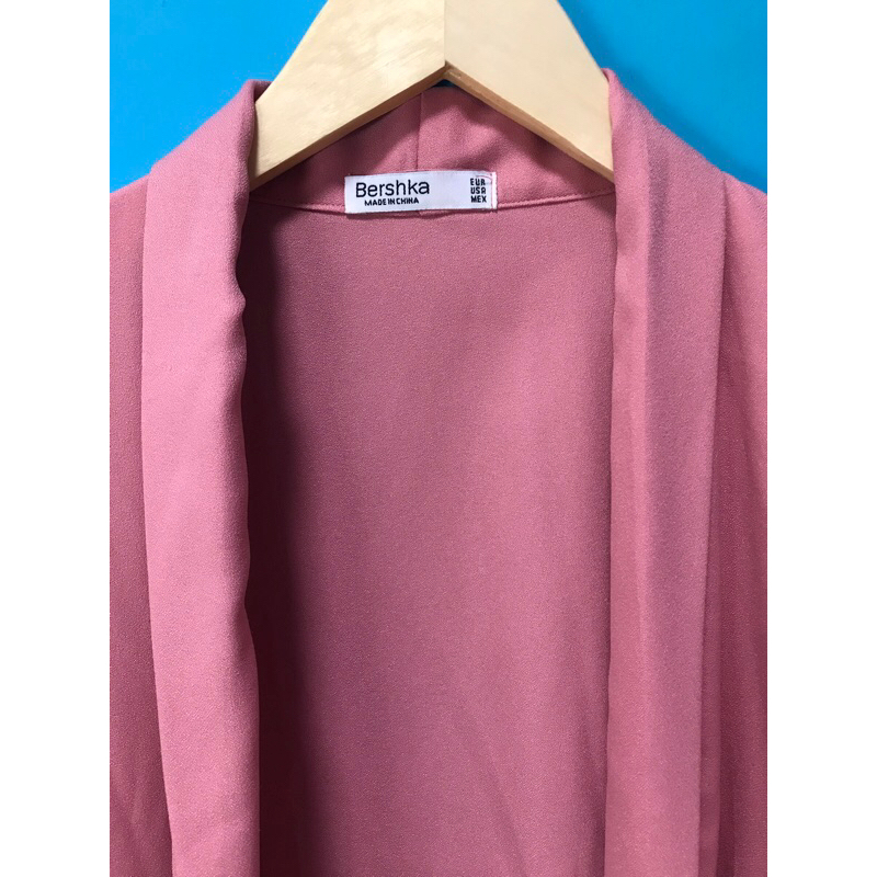 PRELOVED OUTER BERSHKA | OUTER PINK WANITA | PINK OUTER