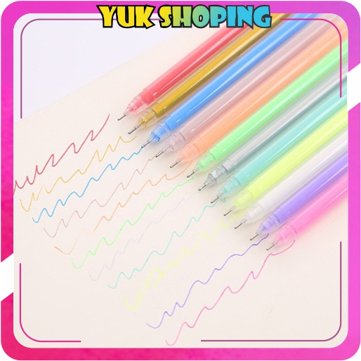 

✧YUKSHOPING✧ COLOR GEL PEN 0.50MM / PULPEN GEL WARNA WARNI S097
