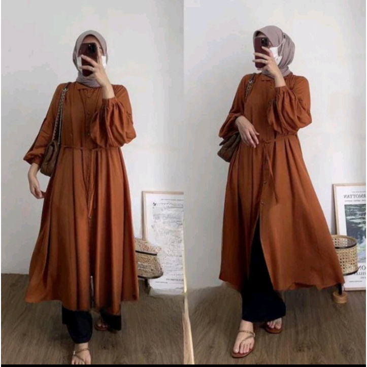 Tunik Wanita Daily Kondangan Hijab Cantik OOTD Muslimah Remaja Awet Terlaris Lebaran Motif Stylish T