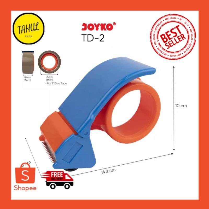Tape Cutter Tape Dispenser Pemotong Pita Perekat Joyko TD-2 / Pemotong isolasi besar / Tape cutter b