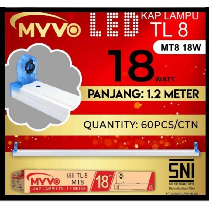 RUMAH KAP FITTING TL T8 MYVO KAP LED TL