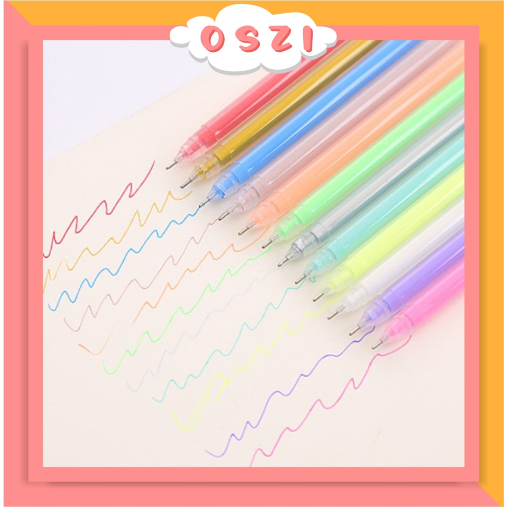 

❄ OSZI ❄ Pulpen Gel Warna Polos / 1 Pcs Pena Gel Warna Warni / Pena Pulpen Gel / Pena Stabilo Alat Tulis Sekolah Kantor S097