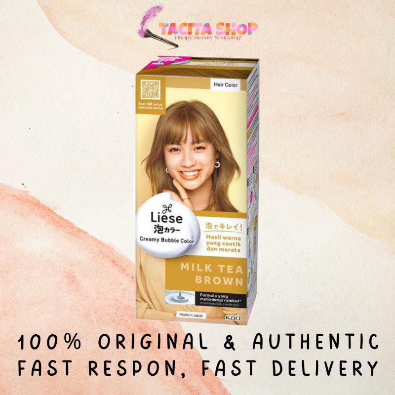 LIESE Creamy Bubble Hair Color MILK TEA BROWN / LIESE Bubble Hair Color / Cat Rambut Jepang / Cat Ra