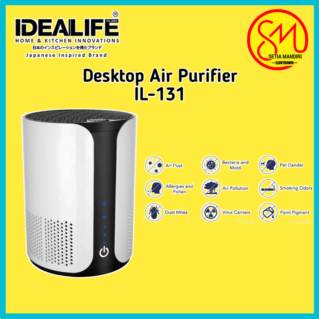 IDEALIFE Air Purifier Desktop / Penyaring Pembunuh Kuman dan Bakteri