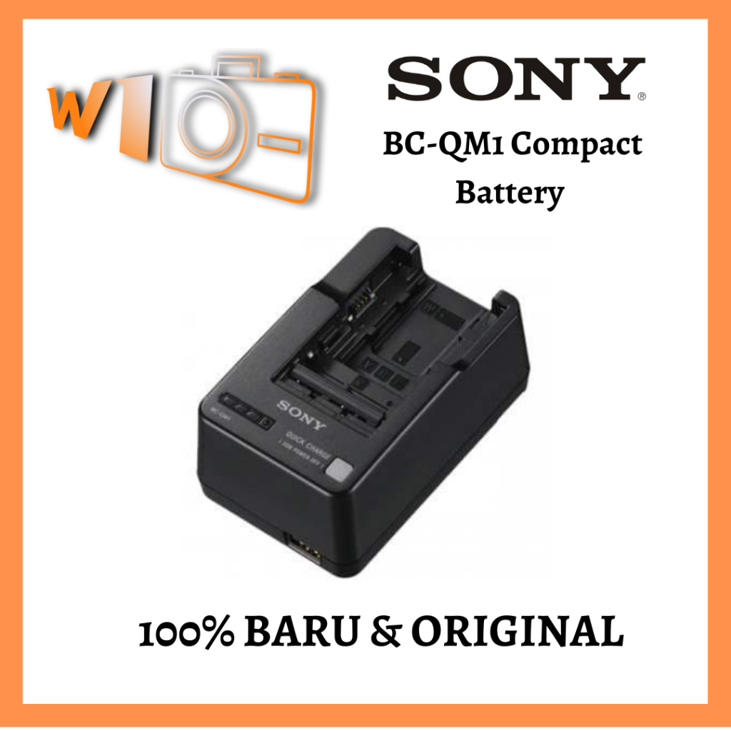 100% BARU & ORIGINAL  The BC-QM1 InfoLithium Battery Charger from Sony is compatible with InfoLithiu