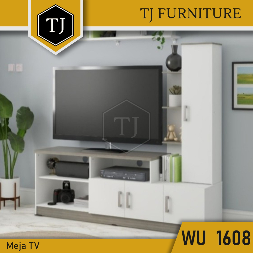 Meja TV / Rak / Buffet TV Kayu Partikel Minimalis Serbaguna WU 1608