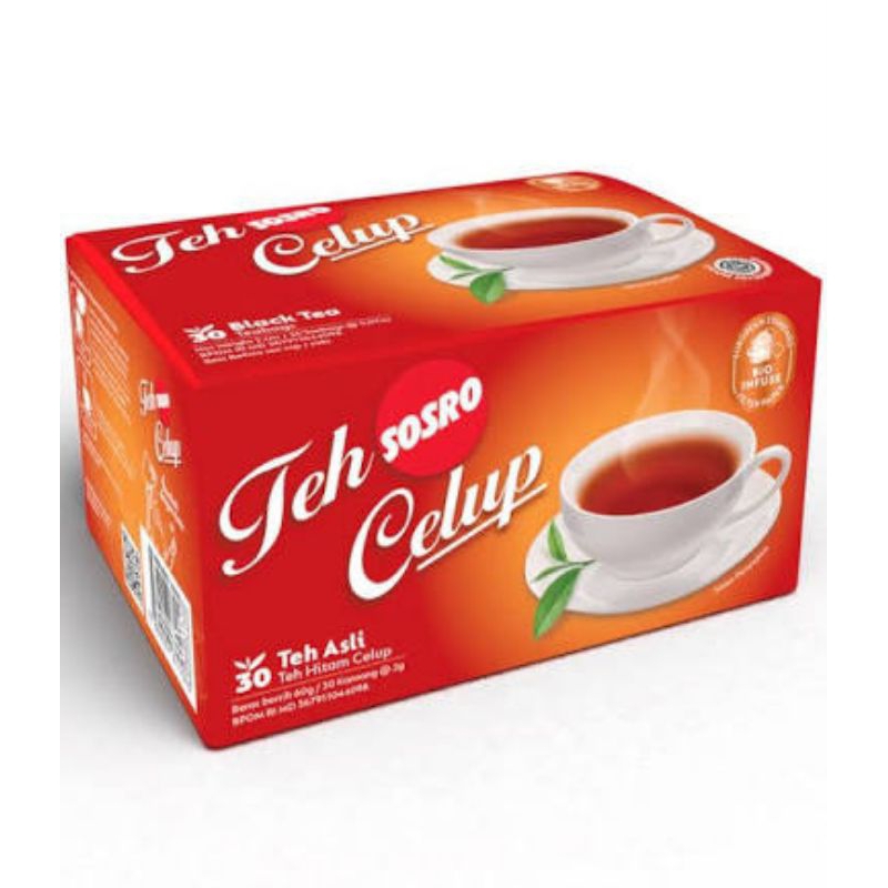 

soso teh celup Sosro isi 30celup per kotak