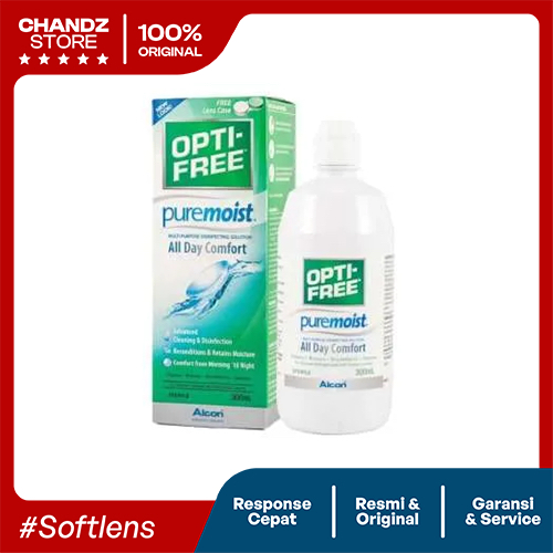 Cairan Air Solution Pembersih Perendam Softlens OPTIFREE PUREMOIST 300ml