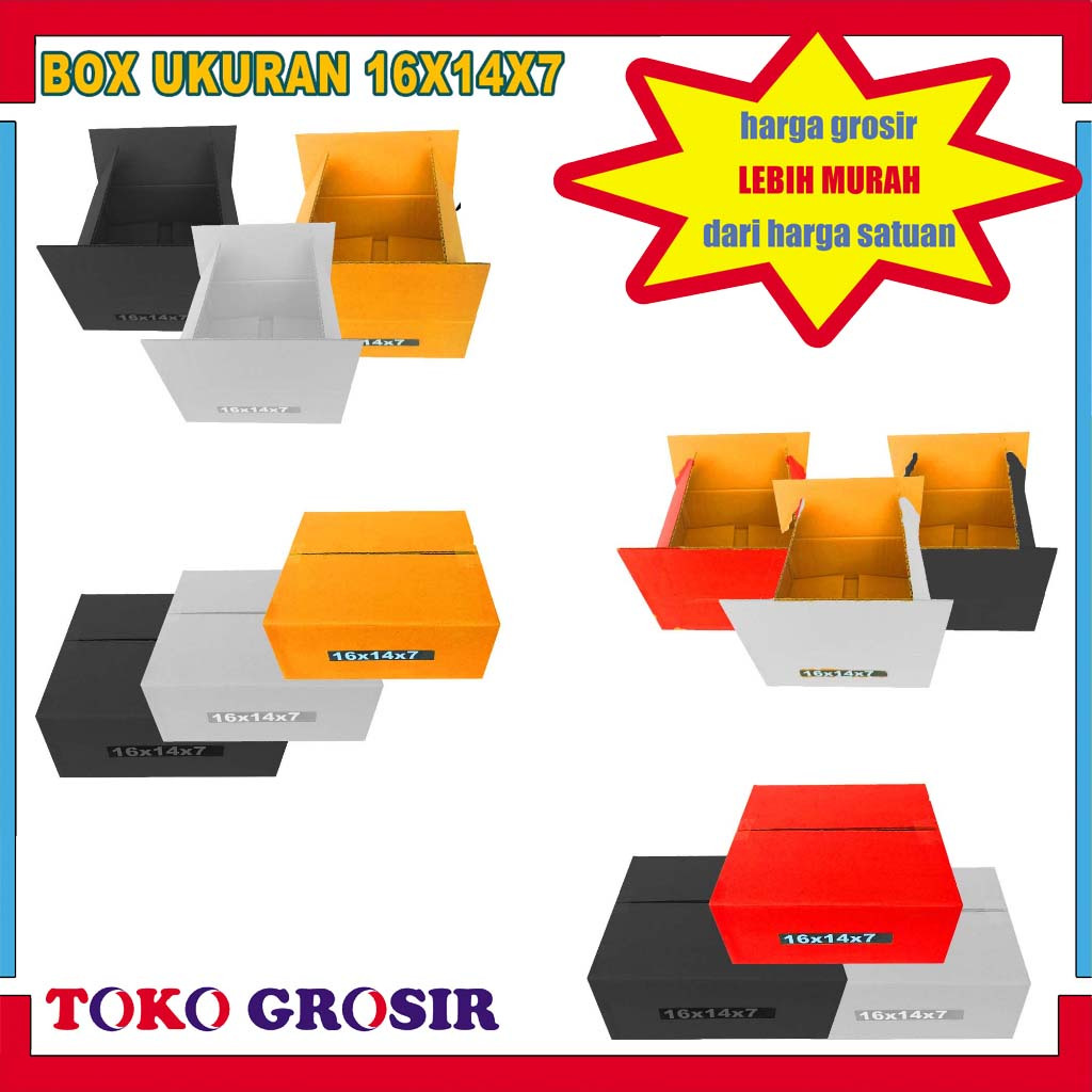 Box 16x14x7 cm ISI 100PCS/Box Packing/Kardus/Karton Polos
