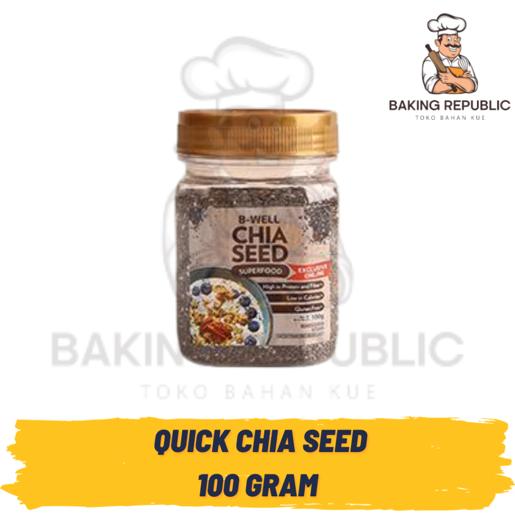 

QUICK FRESH | CHIA SEED | 100 GRAM | KEMASAN PABRIK | CHIA SEED PENUNDA LAPAR | CAMILAN HIGH PROTEIN