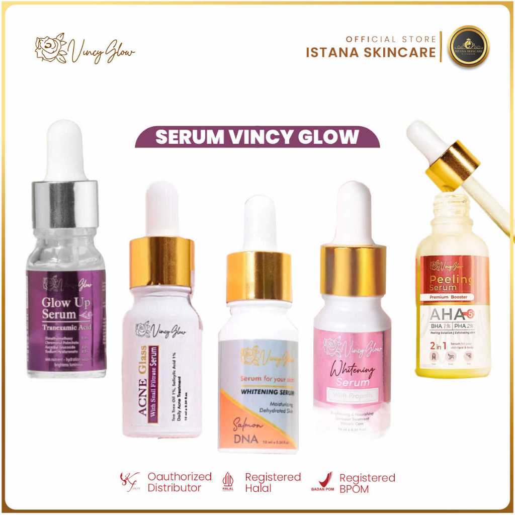 Vincy Glow – Serum Glow Up | Propolis | Acne | Dna Salmon | Peeling