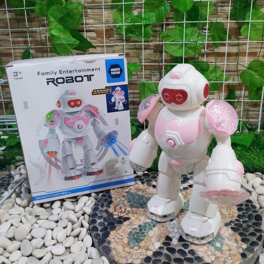 MAINAN ROBOT LED BERJALAN DAN BUNYI ANAK - MAINAN ROBOT JALAN