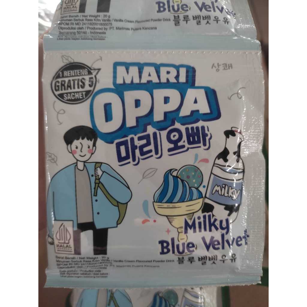 

Marioppa Milky Blue Velvet isi 15 pcs