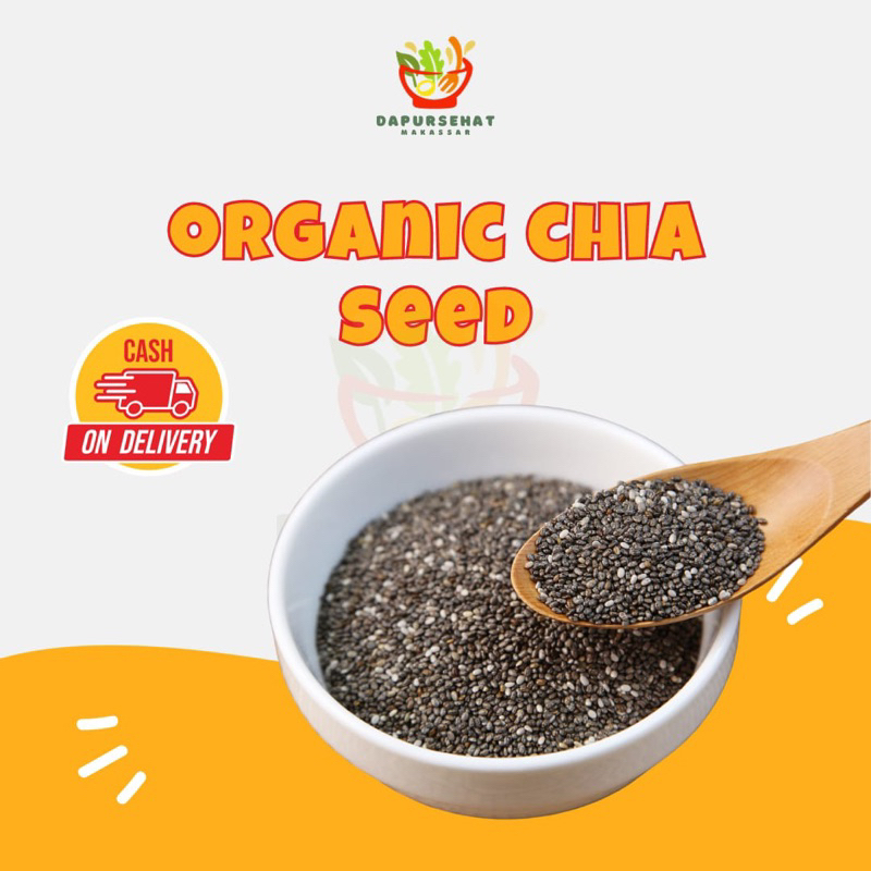 MAKASSAR [250 gram] Organic Black Chia Seed Premium Biji Chiaseed Original