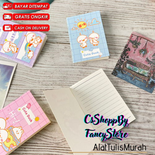 

Buku Mini Cute Duck Warna Warni Ukuran A7 Notebook Gambar Bebek Imut BK1016 Bisa COD