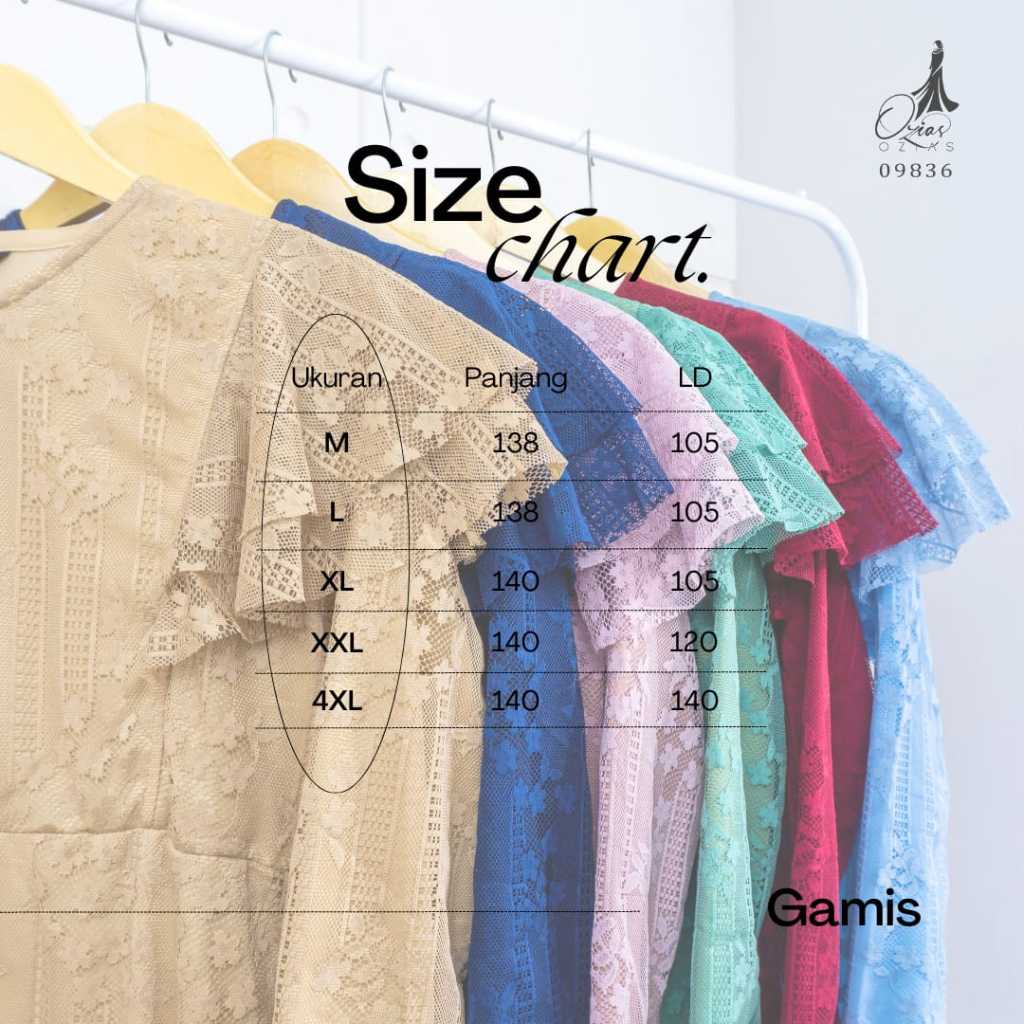 Ozias - Gamis Brokat Garden Lace 09836 Ld 105-7