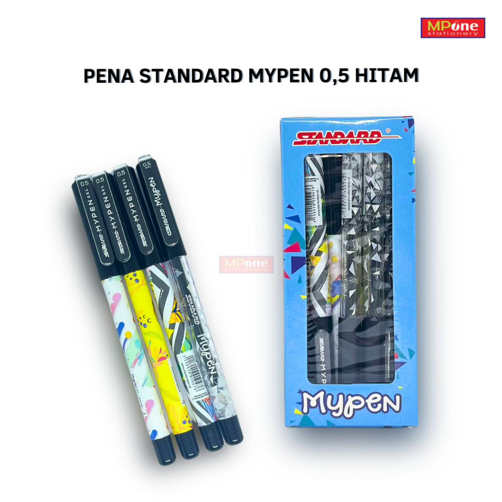 

(1PCS) Pena Standard MYPEN 0,5 Gel Pen Tinta Hitam Pulpen mypen STD