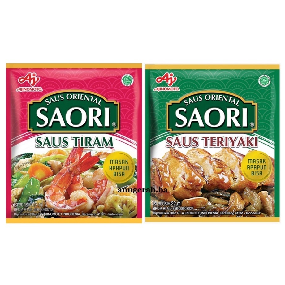 

Saori Saus Tiram/Saus Teriyaki 1 Renceng isi 10 pcs x 22 ml