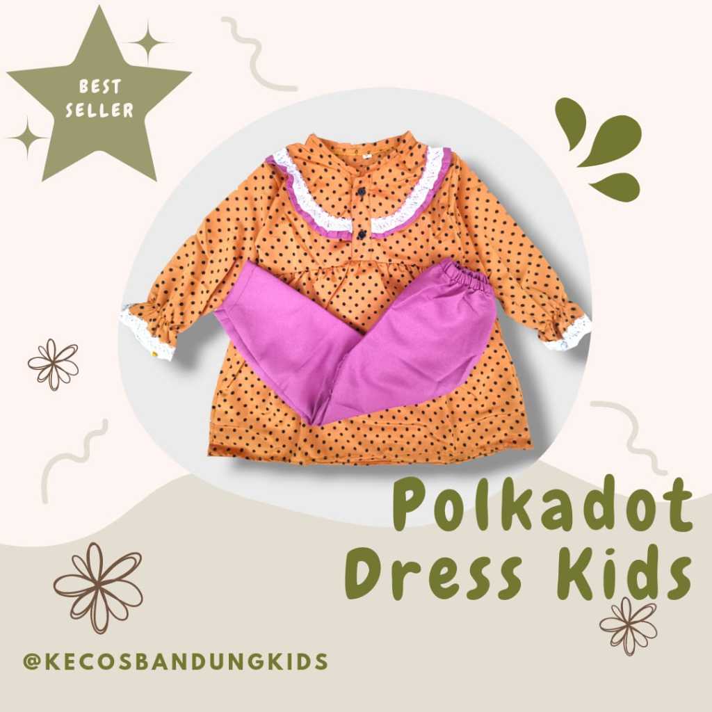 DRESS ANAK PEREMPUAN CANTIK POLKADOT