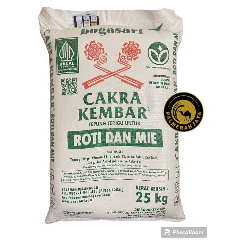 

Tepung Terigu Cakra 25kg 1bal