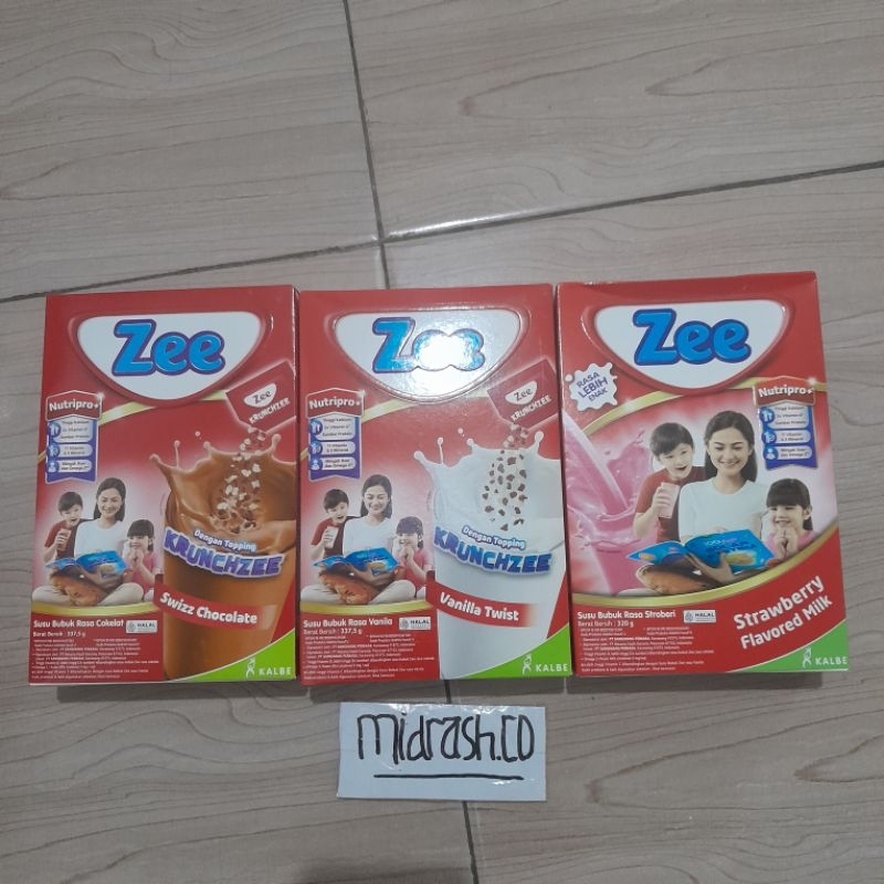 

SUSU BUBUK ZEE BOX REGULER KRUNCHZEE 337.5gr/320gr ALL VARIAN COKLAT VANILA STRAWBERRY