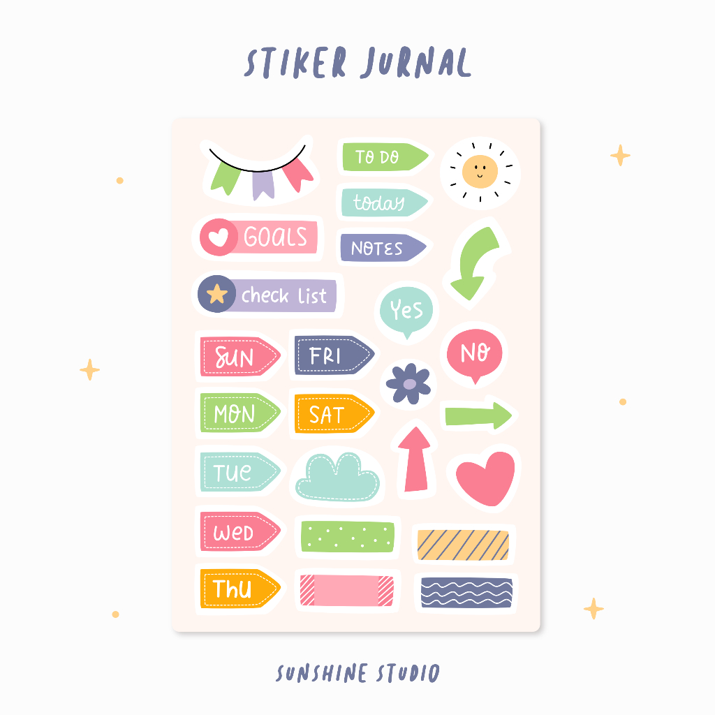 

[Sunshine] Stiker Tema Planner | Stiker Muslimah Aesthetic Sticker untuk Scrapbook Diary Jurnal HP Laptop Tumblr Minuman | Waterproof Vinyl Anti Air