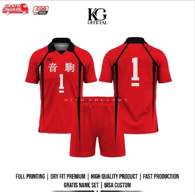 Jersey Futsal & Football Motif Anime Haikyu Nekoma Full Printing