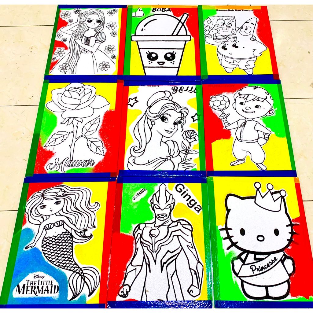 

HLID - (1pcs) [Tanpa Lis] [Rainbow] Sterofoam Lukis uk 30x40 / Sterofoam Mewarnai / Gabus Lukis Pasar Malam