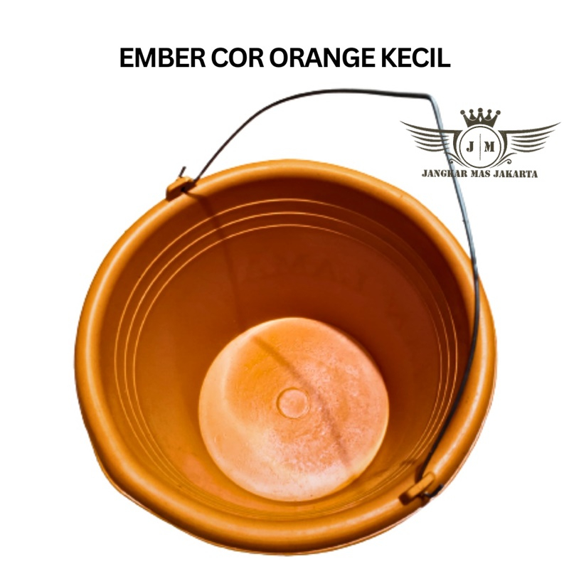 JKM Ember Plastik MERAH | Ember Cor Anti Pecah | Ember Bangunan KECIL 14"