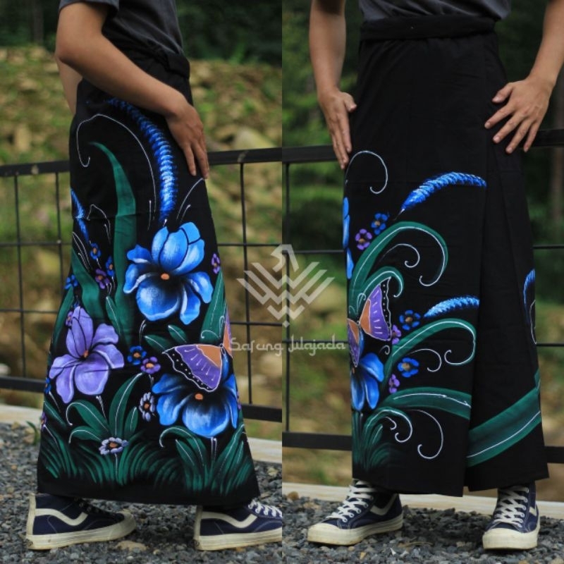 SARUNG LUKIS TANGAN ANIME SARUNG LIMITID EDITION ANIME BUNGA