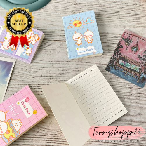 

Buku Mini Cute Duck Warna Warni Ukuran A7 Notebook Gambar Bebek Imut BK1016 Bisa COD