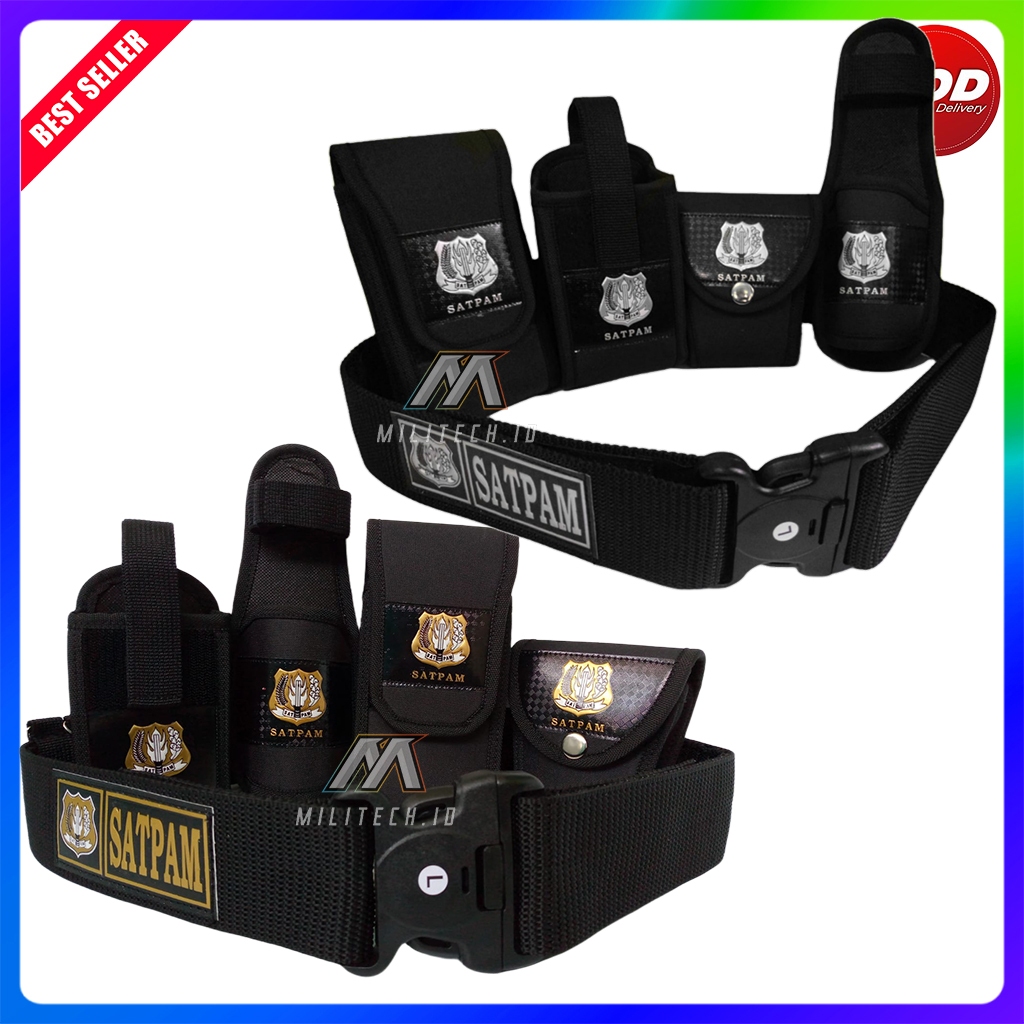 Kopel Satpam Pdl Lengkap 1 Set Hitam Dan Putih