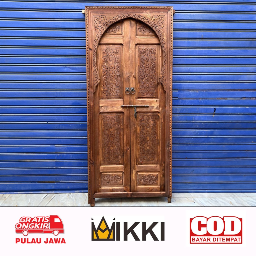 Pintu Maroko Ukiran Tangan, Pintu Kayu Ukiran Pintu Maroko Tradisional, Pintu Interior Eksterior, Pi