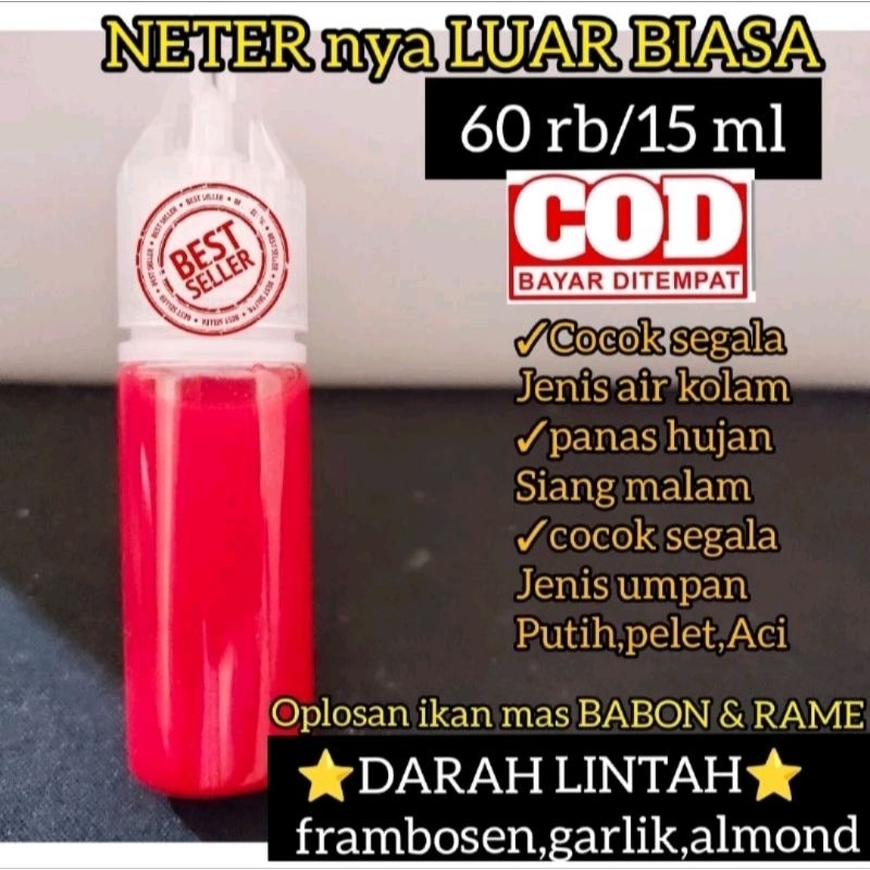 ⭐⭐⭐⭐⭐Essen DARAH LINTAH 15 ml /Essen ikan mas LOMBA  /oplosan ikan mas LOMBA/ Esen ikan mas lomba ha
