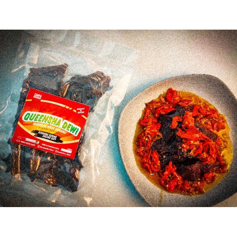 

Dendeng kering daging sapi balado (siap saji)